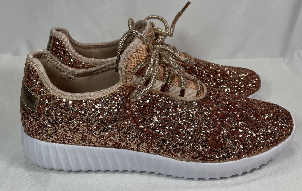 Sparkly Rose Gold Sneakers/Tennis Shoes size 7 - Forever brand NEW IN BOX